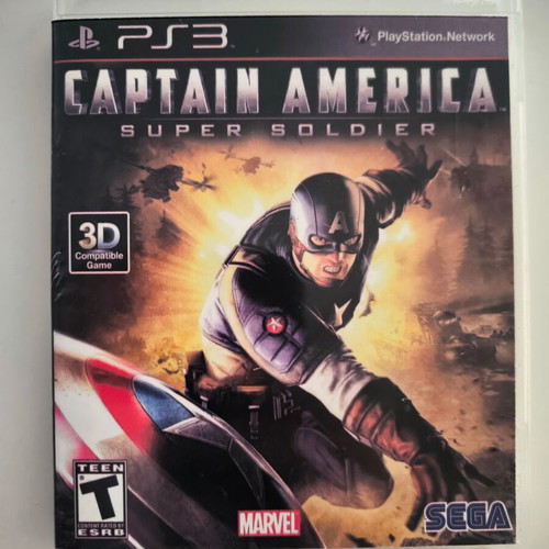 Captain America Super Soldier PS3 game used, custom cover