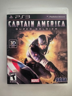 Captain America Super Soldier PS3 game used, custom cover