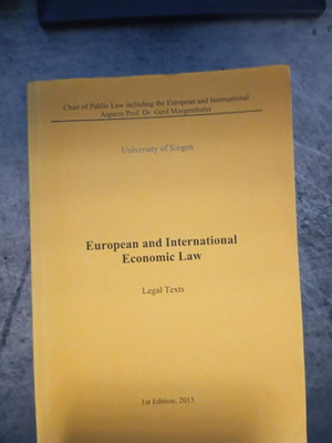 European and International Economic Law book, University of Siegen