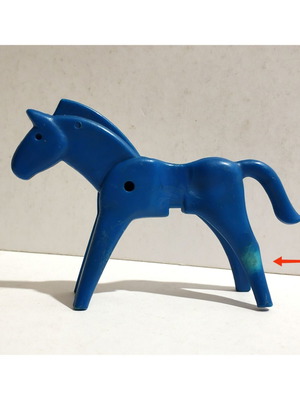 Playmobil Lyra blue horse used with slight discoloration