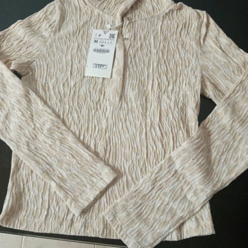 Zara blouse new, size S, beige