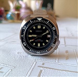 Seiko Mod Turtle Captain Willard 6105 Silver Black 44mm NH35 Automatic watch