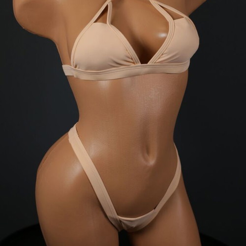 Bikini two-piece swimsuit new ultra sexy pink/peach