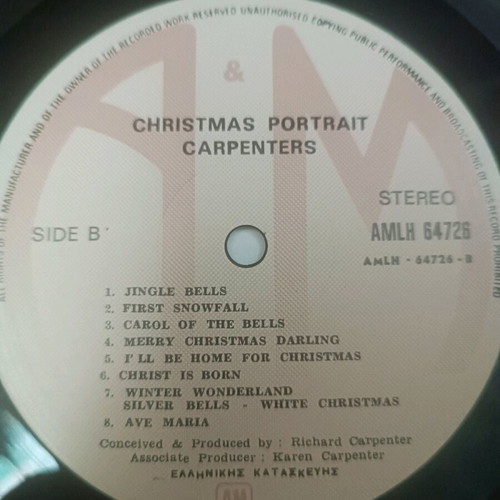 Carpenters Christmas Portrait 1978 vinyl used