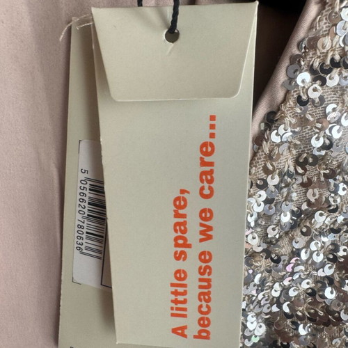 Never Fully Dressed Sequin Jacket brand new with tags, gray and beige, XL