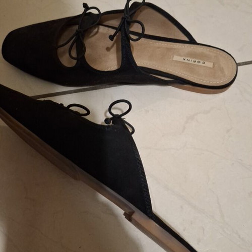 Corina flat mule black size 40 like new