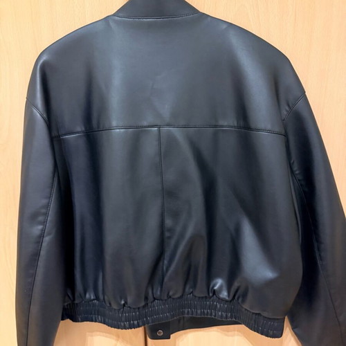 Zara leather jacket new, black, size L