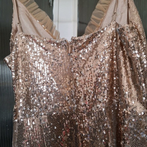 Access Fashion Dress New with Two-Tone Sequin, Long Length, Medium-Large
