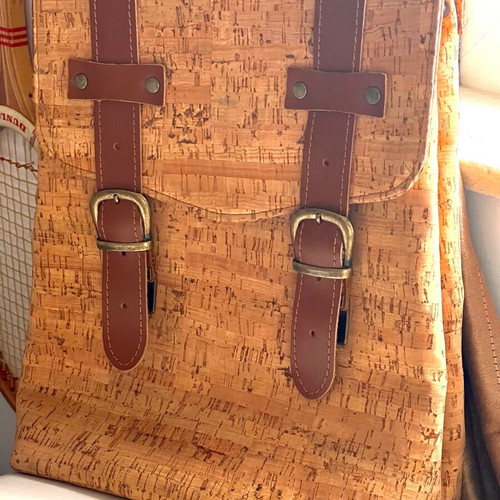 Cork Backpack like new, beige and brown