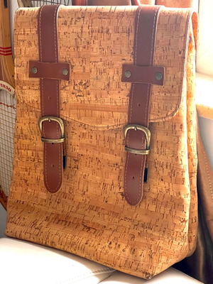 Cork Backpack like new, beige and brown