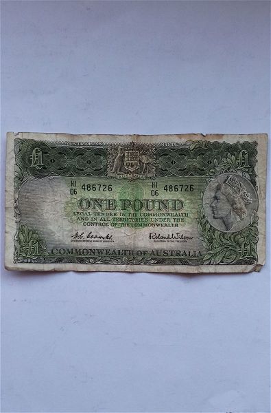  Australia 1 Pound, 1953-1960 chartonomisma