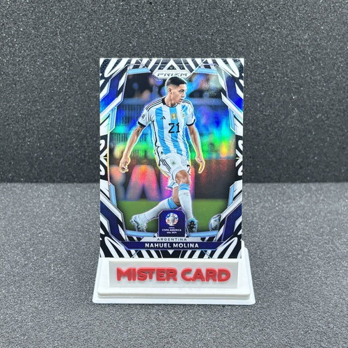 2024 Panini Prizm Copa America Nahuel Molina zebra SP #10 Argentina card