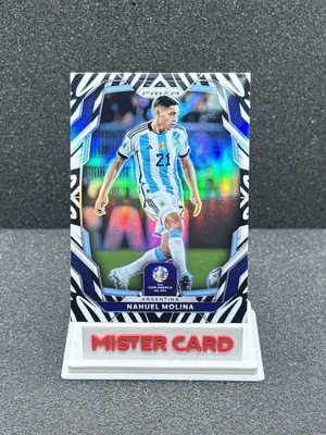 2024 Panini Prizm Copa America Nahuel Molina zebra SP #10 Argentina card