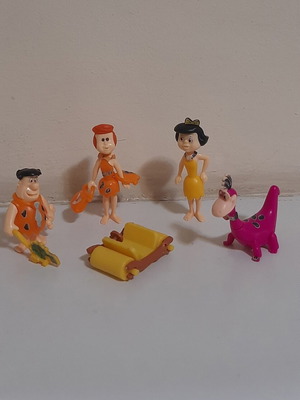 Vintage '90 σετ 5 μικρές φιγούρες Flintstones, σαν καινούργιο, συναρμολογούμενες