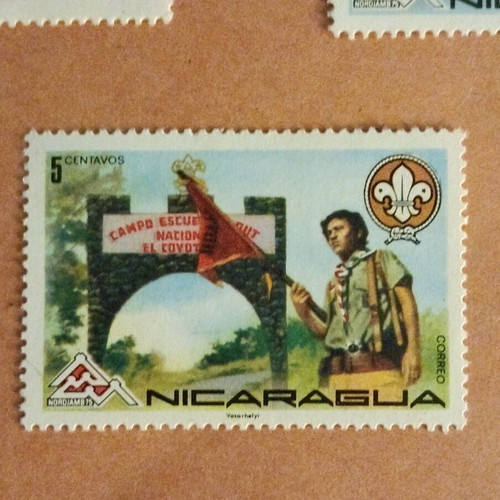 Nicaragua stamps with scout theme new