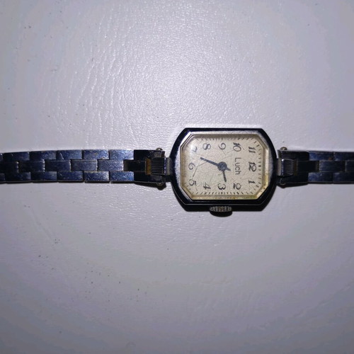 Luch women's authentic mechanical watch used, silver