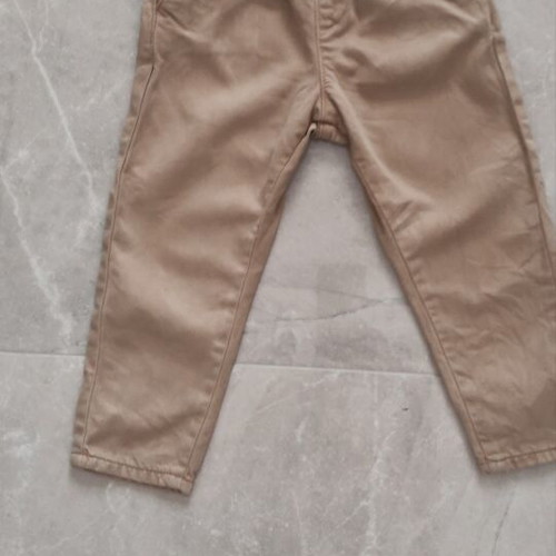 Mayoral set with beige pants and classic checkered shirt like new