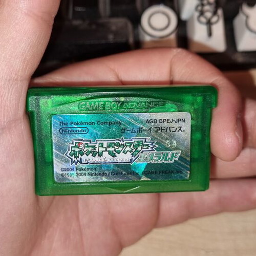 Pokemon Emerald Game Boy Advance cartridge like new, authentic Japan