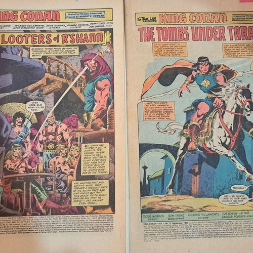 King Conan Marvel Comics 2 issues used, English