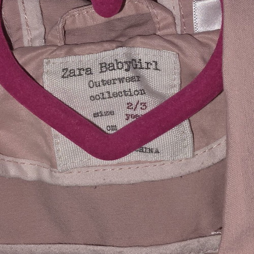 Zara BabyGirl Parka Jacket like new, size 2-3 years, pink