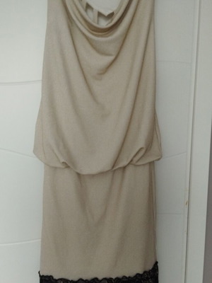 Formal dress gold like new with light shiny effect