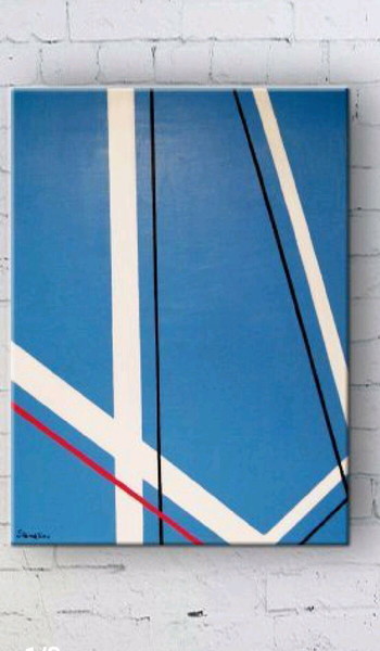  afthentikos pinakas zografikis, akriliko se kamva