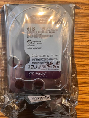 WD Purple Surveillance HDD 4TB 3.5" καινούργιο