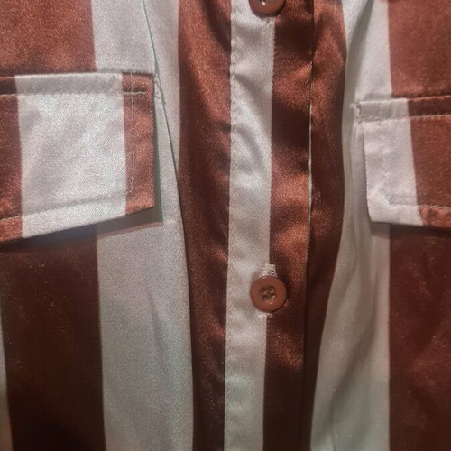 Satin brown shirt dress new size S