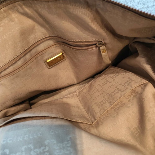 Coccinelle leather handbag beige like new