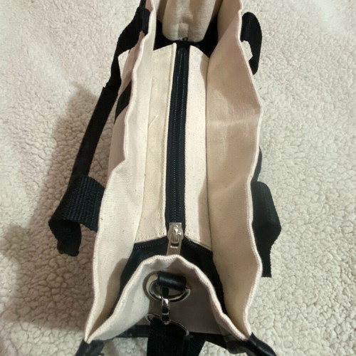 Small handbag like new, beige and black