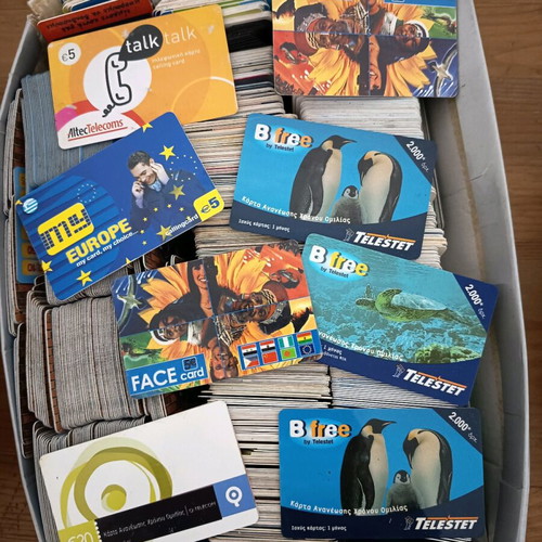 Phone cards used, pack of 4500 plus 800 mobile unit cards