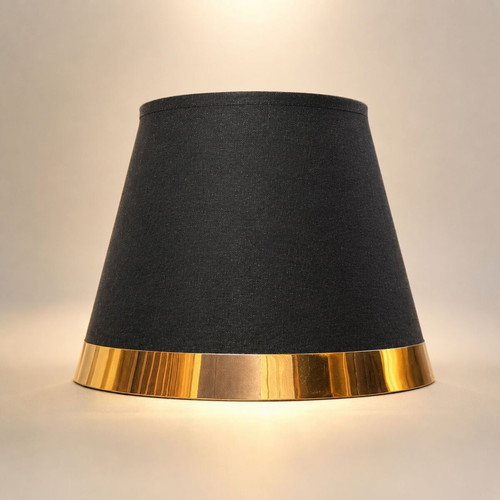 Luxury lampshade black with gold detail E27 new