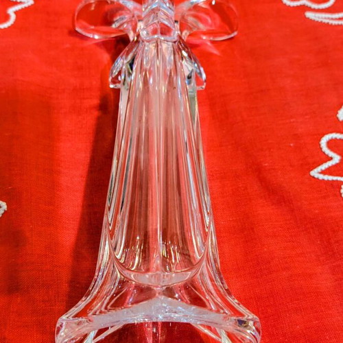 Cristal d'Arques Bandol vintage crystal bud vase, 22cm