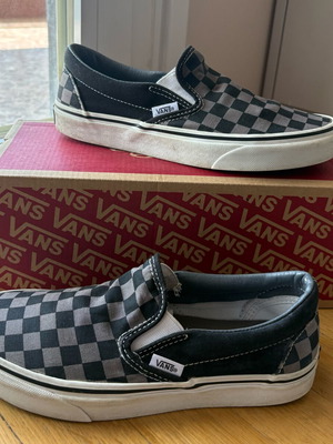 Vans Classic Slip-On Checkerboard black/grey used, EU 37