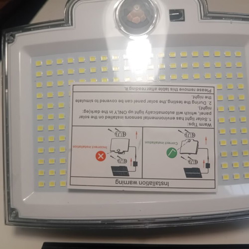 Solar LED floodlight set 2 pieces with remote control, new