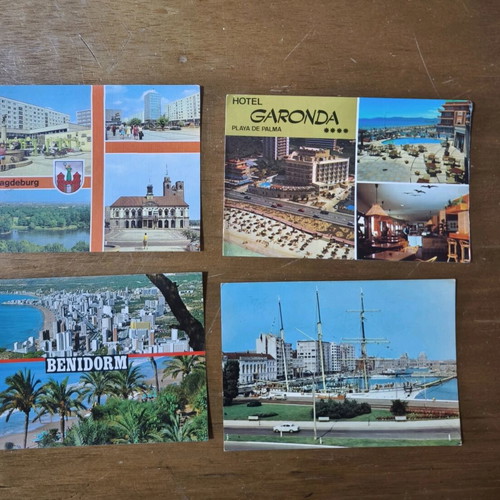 Stamp album used 16 pages with 12 postcards gift