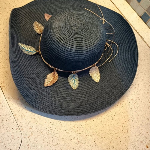 Women's summer hat new with accessories, blue