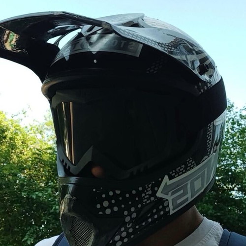 Motocross helmet used, intact and in good condition