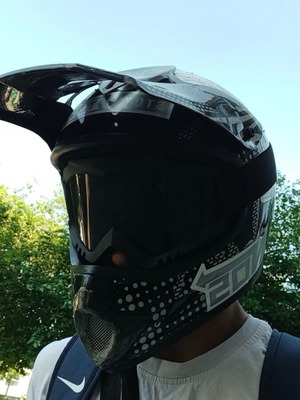Motocross helmet used, intact and in good condition