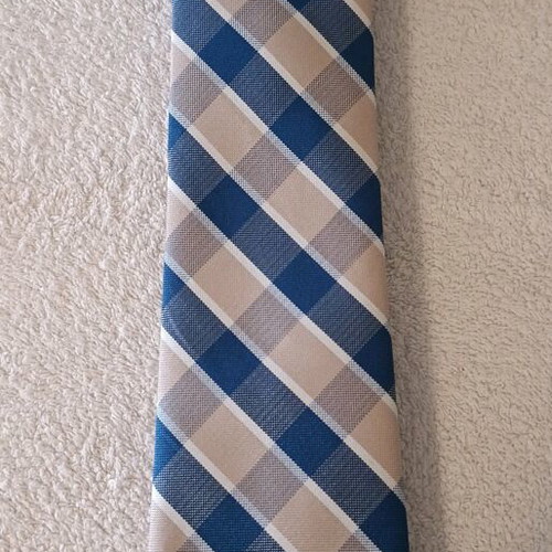 Nautica Men's Tie Checked Blue And Beige New