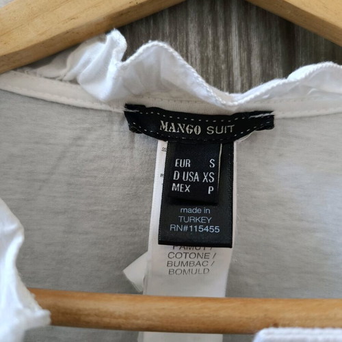 Mango shirt-like blouse S white like new with buttons