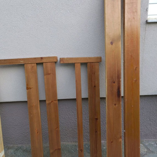 Bed made of solid wood used, size 1.20 x 2.00 m