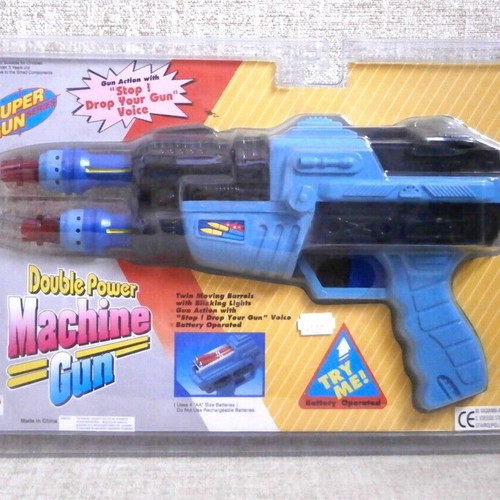 Super Gun Double Power Barrel Sound Action sealed space toy