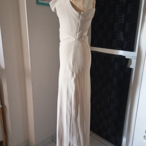 Zara maxi dress beige size S like new, elastic
