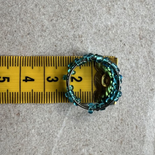 Y2K rings set used, red and turquoise