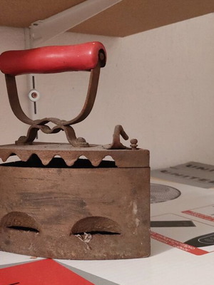 Antique charcoal iron used, 100 years old