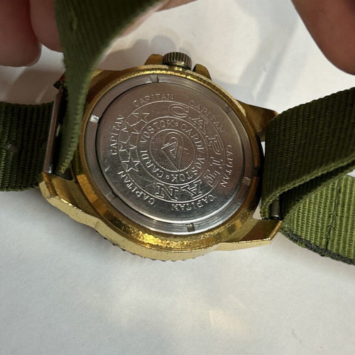 Cardi Vostok Capitan mechanical watch like new, men's black and gold