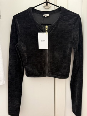Celine style plush zip-up sweatshirt new with tag