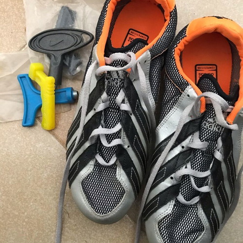 Adidas Competition Track & Field Spikes like new, size 42 ⅔, gray orange