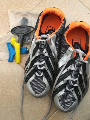 Adidas Competition Track & Field Spikes like new, size 42 ⅔, gray orange